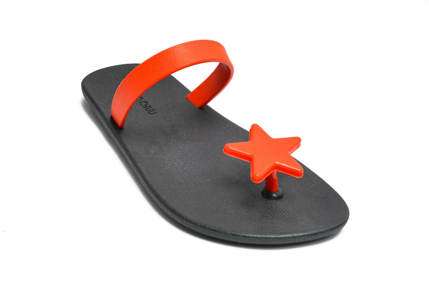 SWEETY STAR SEMELLE NOIR ET LANIÈRE ORANGE