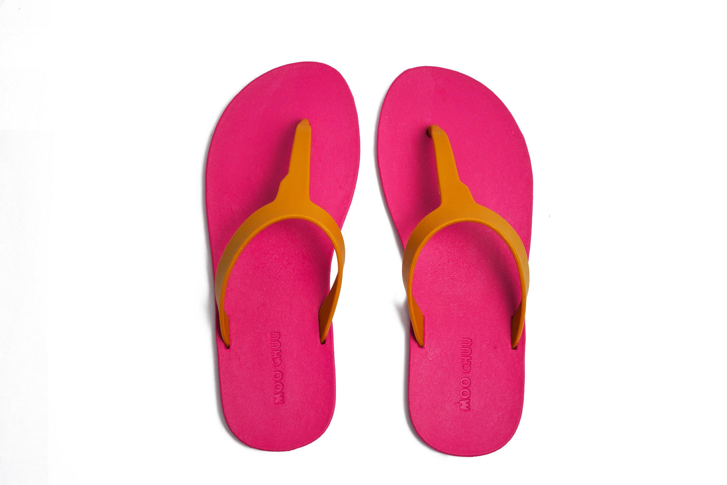 THONGS SEMELLE ROSE ET LANIÈRE CARAMEL