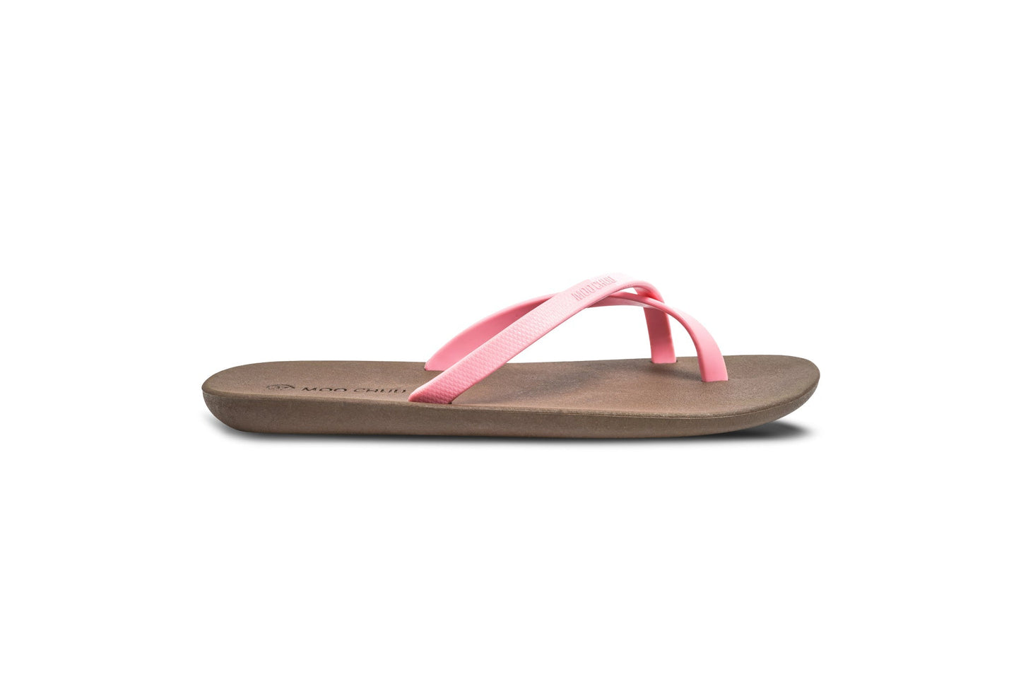 ALFA SEMELLE MARRON ET LANIÈRE ROSE CLAIR