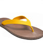 FLIPPY SEMELLE MARRON ET LANIÈRE JAUNE
