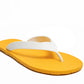 FLIPPY SEMELLE JAUNE ET LANIÈRE BLANCHE