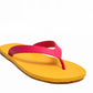 FLIPPY SEMELLE JAUNE ET LANIÈRE ROSE