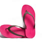 FLIPPY SEMELLE ROSE ET LANIÈRE MARRON