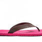 FLIPPY SEMELLE ROSE ET LANIÈRE MARRON