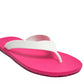 FLIPPY SEMELLE ROSE ET LANIÈRE BLANCHE