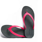 FLIPPY SEMELLE NOIR ET LANIÈRE ROSE