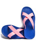 CROSS SEMELLE BLEU ET LANIÈRE ROSE CLAIR