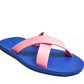 CROSS SEMELLE BLEU ET LANIÈRE ROSE CLAIR