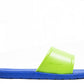 FLUFFY SEMELLE BLEU ET LANIÈRE CITRON VERT