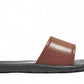 FLUFFY SEMELLE NOIR ET LANIÈRE MARRON