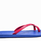 ALFA SEMELLE BLEU ET LANIÈRE ROSE