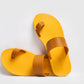 PORT THUMB SEMELLE JAUNE ET LANIÈRE CARAMEL