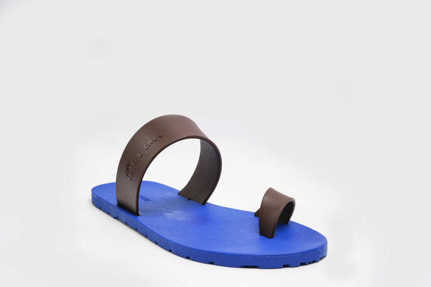 PORT THUMB SEMELLE BLEU ET LANIÈRE MARRON