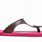 CANDY SEMELLE ROSE ET LANIÈRE MARRON