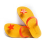 SWEETY STAR SEMELLE JAUNE ET LANIÈRE ORANGE