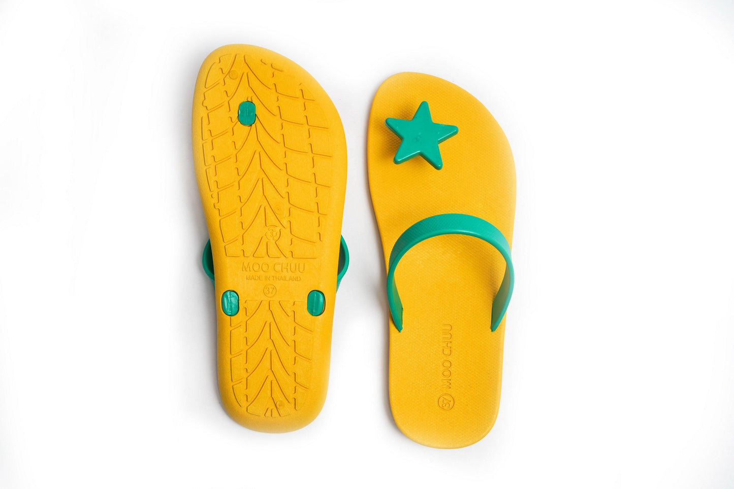 SWEETY STAR SEMELLE JAUNE ET LANIÈRE VERTE