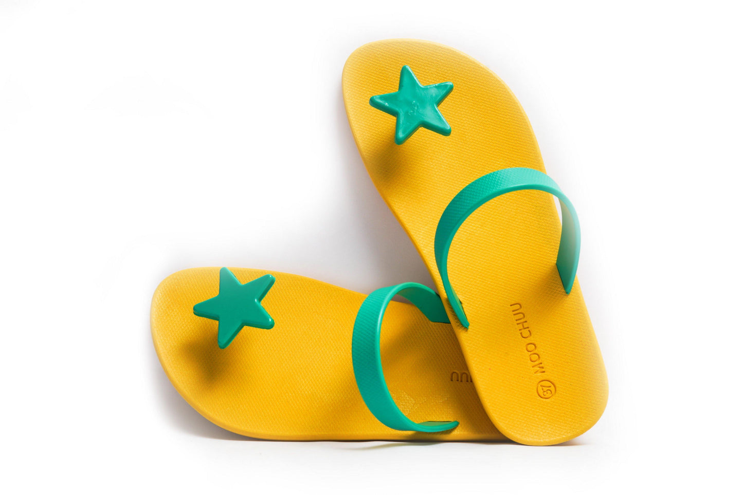 SWEETY STAR SEMELLE JAUNE ET LANIÈRE VERTE