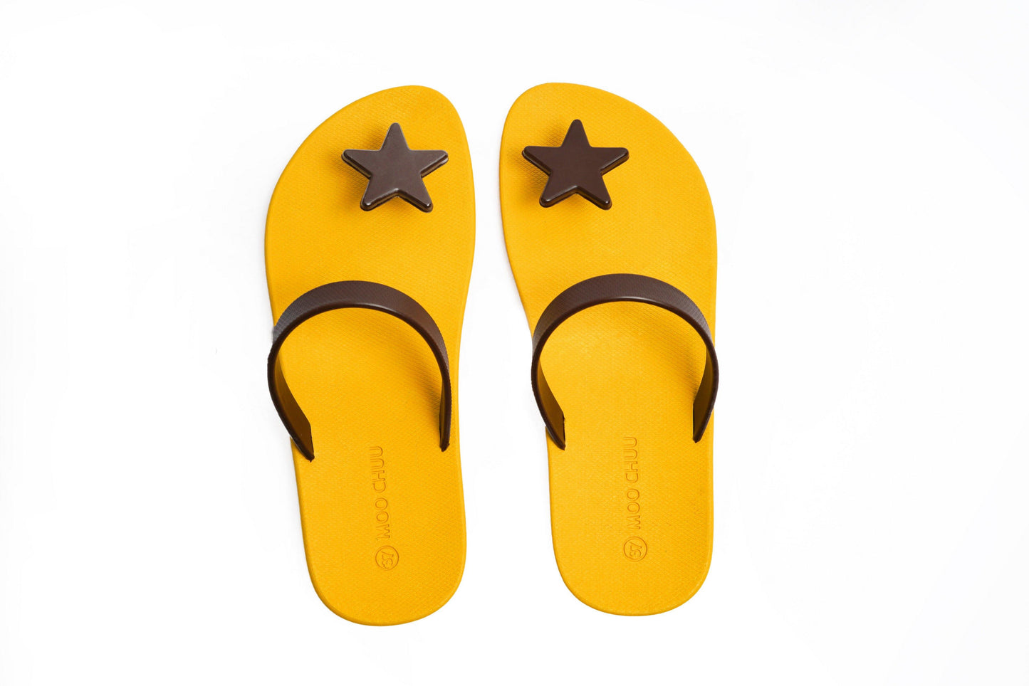 SWEETY STAR SEMELLE JAUNE ET LANIÈRE NOIR