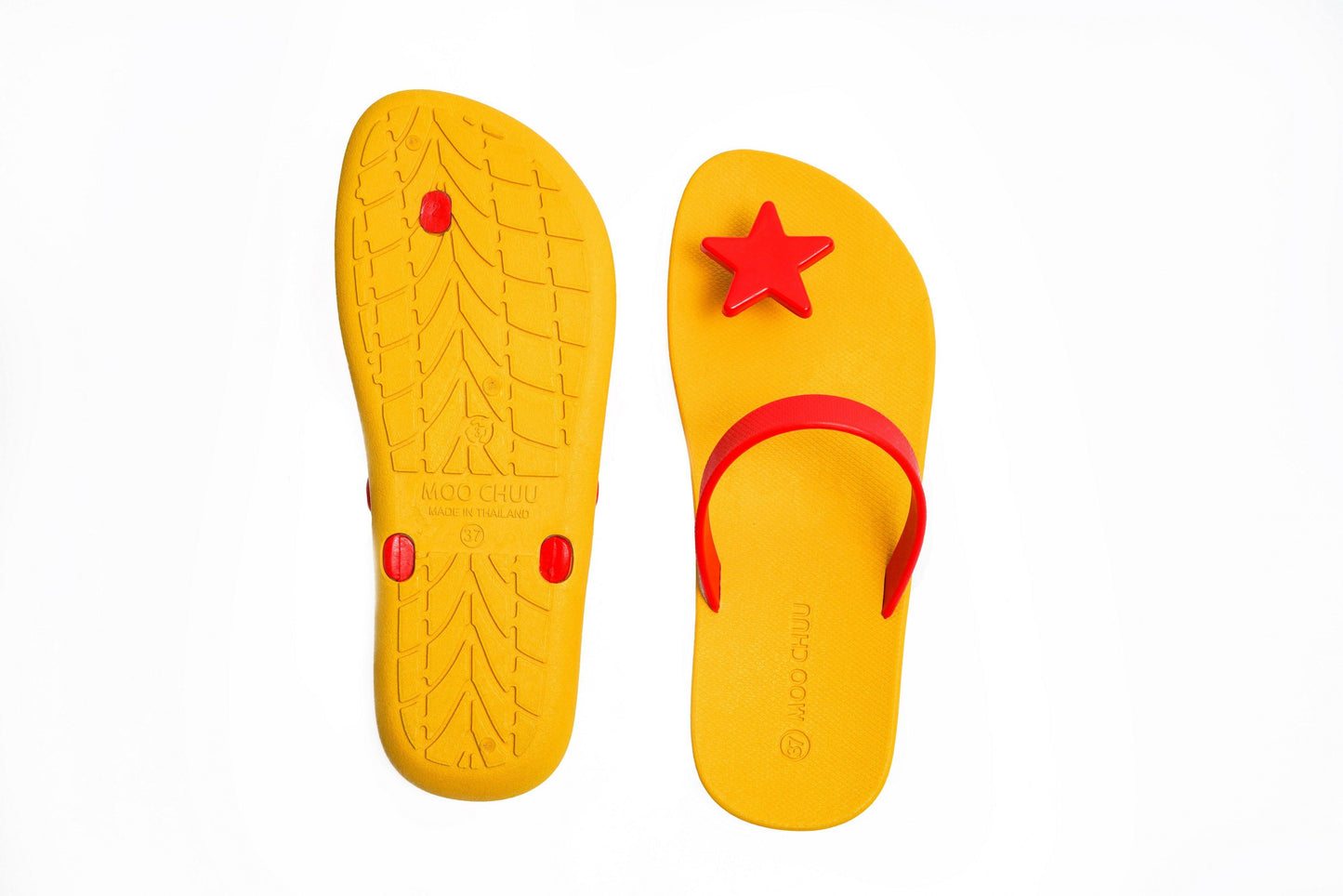 SWEETY STAR SEMELLE JAUNE ET LANIÈRE ROUGE