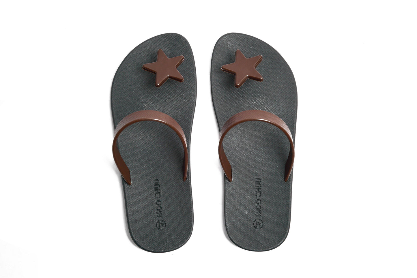 SWEETY STAR SEMELLE NOIR ET LANIÈRE MARRON