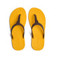 THONGS SEMELLE JAUNE ET LANIÈRE MARRON