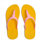 THONGS SEMELLE JAUNE ET LANIÈRE ROSE CLAIR