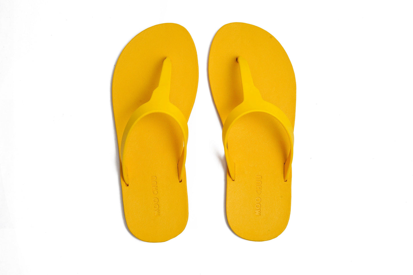 THONGS SEMELLE JAUNE ET LANIÈRE JAUNE