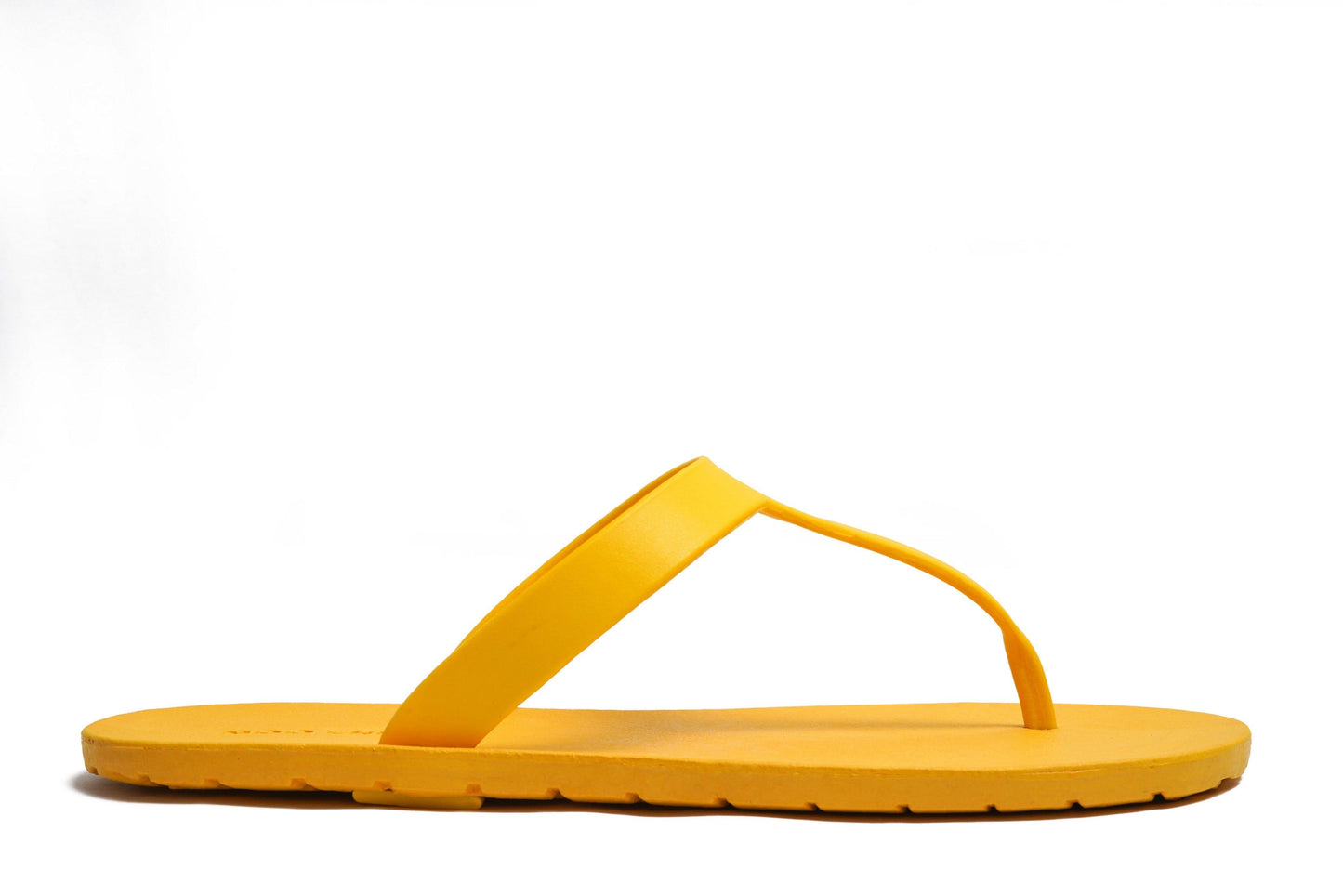 THONGS SEMELLE JAUNE ET LANIÈRE JAUNE