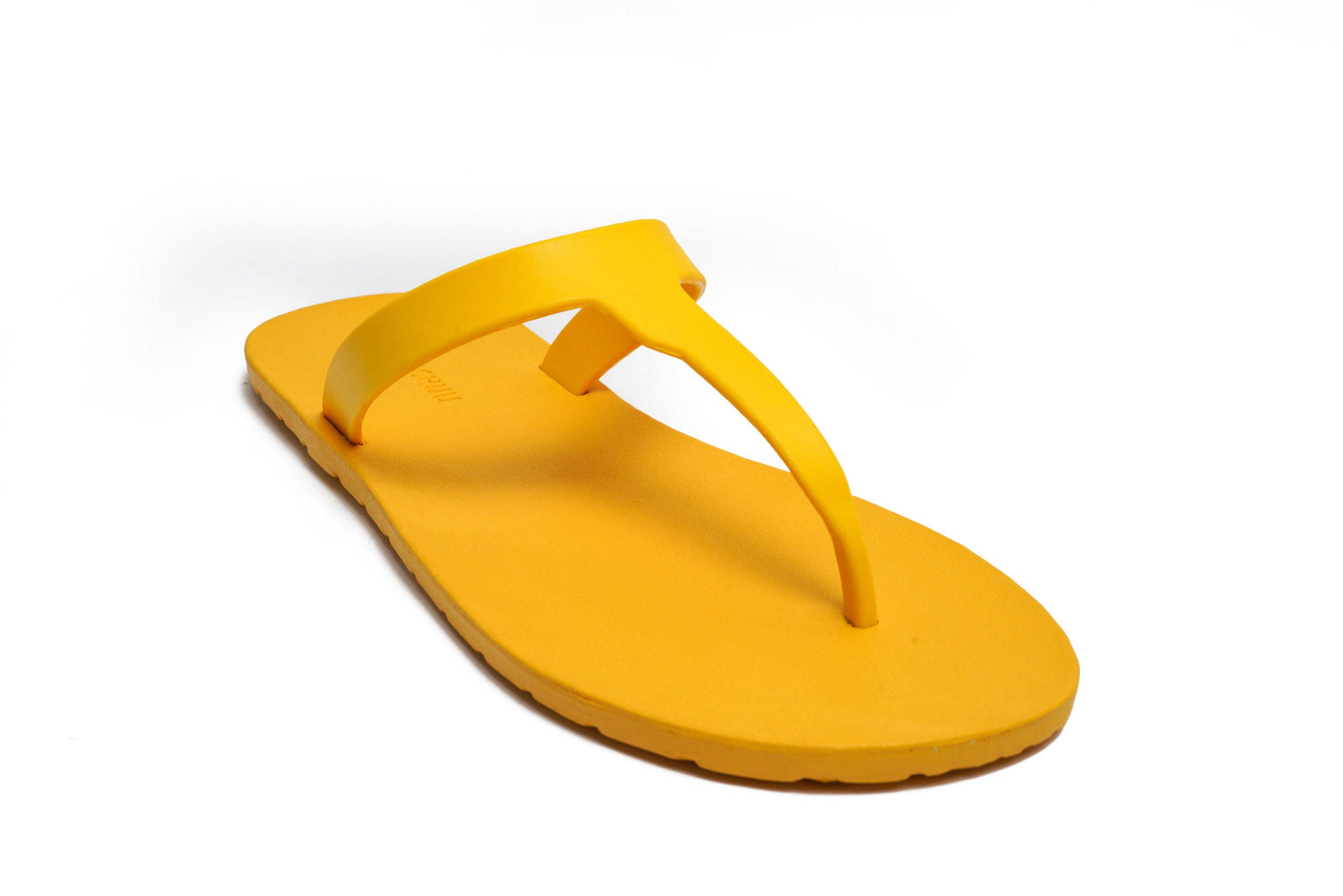 THONGS SEMELLE JAUNE ET LANIÈRE JAUNE