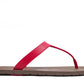 THONGS SEMELLE MARRON ET LANIÈRE ROSE