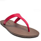 THONGS SEMELLE MARRON ET LANIÈRE ROSE