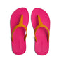 THONGS SEMELLE ROSE ET LANIÈRE CARAMEL