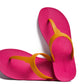 THONGS SEMELLE ROSE ET LANIÈRE CARAMEL