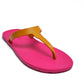 THONGS SEMELLE ROSE ET LANIÈRE CARAMEL