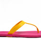 THONGS SEMELLE ROSE ET LANIÈRE JAUNE