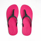 THONGS SEMELLE ROSE ET LANIÈRE NOIR