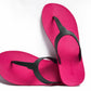 THONGS SEMELLE ROSE ET LANIÈRE NOIR