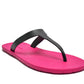 THONGS SEMELLE ROSE ET LANIÈRE NOIR