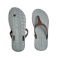THONGS SEMELLE GRISE ET LANIÈRE MARRON
