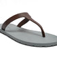 THONGS SEMELLE GRISE ET LANIÈRE MARRON