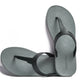 THONGS SEMELLE GRISE ET LANIÈRE NOIR