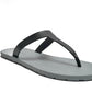 THONGS SEMELLE GRISE ET LANIÈRE NOIR