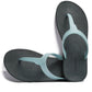 THONGS SEMELLE NOIR ET LANIÈRE GRISE