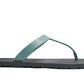 THONGS SEMELLE NOIR ET LANIÈRE GRISE