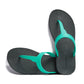 THONGS SEMELLE NOIR ET LANIÈRE VERTE