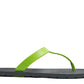 THONGS SEMELLE NOIR ET LANIÈRE CITRON VERT