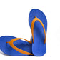 FLIPPY SEMELLE BLEU ET LANIÈRE CARAMEL