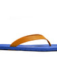 FLIPPY SEMELLE BLEU ET LANIÈRE CARAMEL