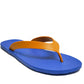 FLIPPY SEMELLE BLEU ET LANIÈRE CARAMEL