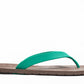 FLIPPY SEMELLE MARRON ET LANIÈRE VERTE